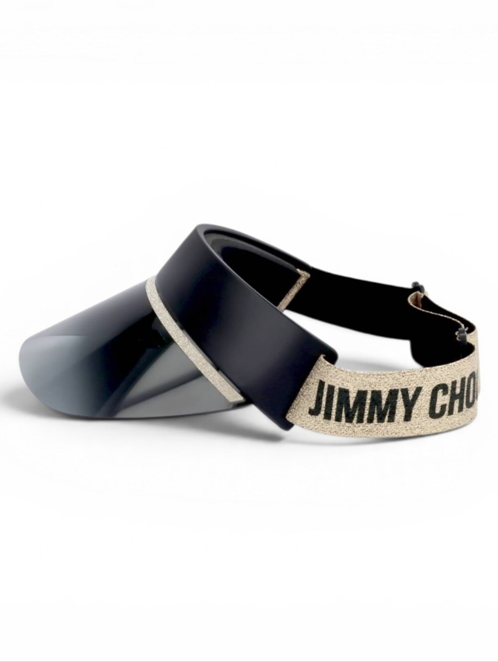 Jimmy Choo Logo-print visor hat Black Gold